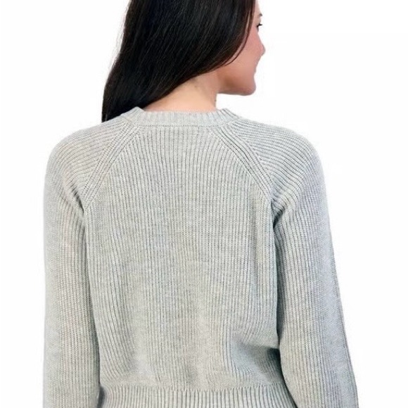 French Connection Light Gray Beaded Crewneck Sweater - Picture 4 of 6